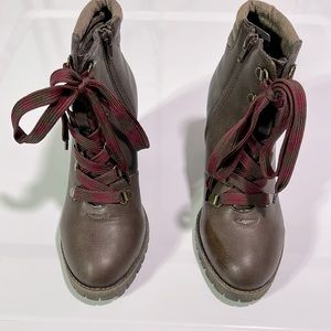 High Thick Heel Brown Women’s Boots